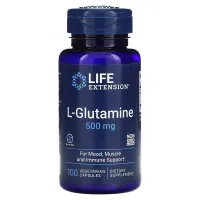 L-глютамин, L-Glutamine, Life Extension, 100 капсул