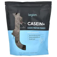Legion Athletics, Casein+, казеїновий протеїновий порошок, голландський шоколад, 1020 г (2,25 фунта)