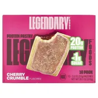 Legendary Foods, Protein Pastry, Cherry Crumble , 10 Pack, 2 oz (57 g) EachLegendary Foods протеиновая выпечка