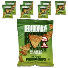Legendary Foods, Popped Protein Chips, Jalapeno Cheddar, 7 Bags, 1.2 oz (34 g) EachLegendary Foods, воздушные протеиновые чипсы