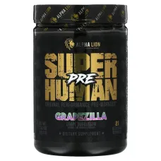 ALPHA LION, SuperHuman Pre, жувальна гумка з виноградом і виноградом, 342,3 г (12,07 унції)