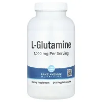 L-глютамін, L-Glutamine, Lake Avenue Nutrition, 1000 мг, 240 вегетаріанських капсул