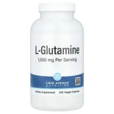 L-Глютамин, L-Glutamine, Lake Avenue Nutrition, 1000 мг, 240 вегетарианских капсул