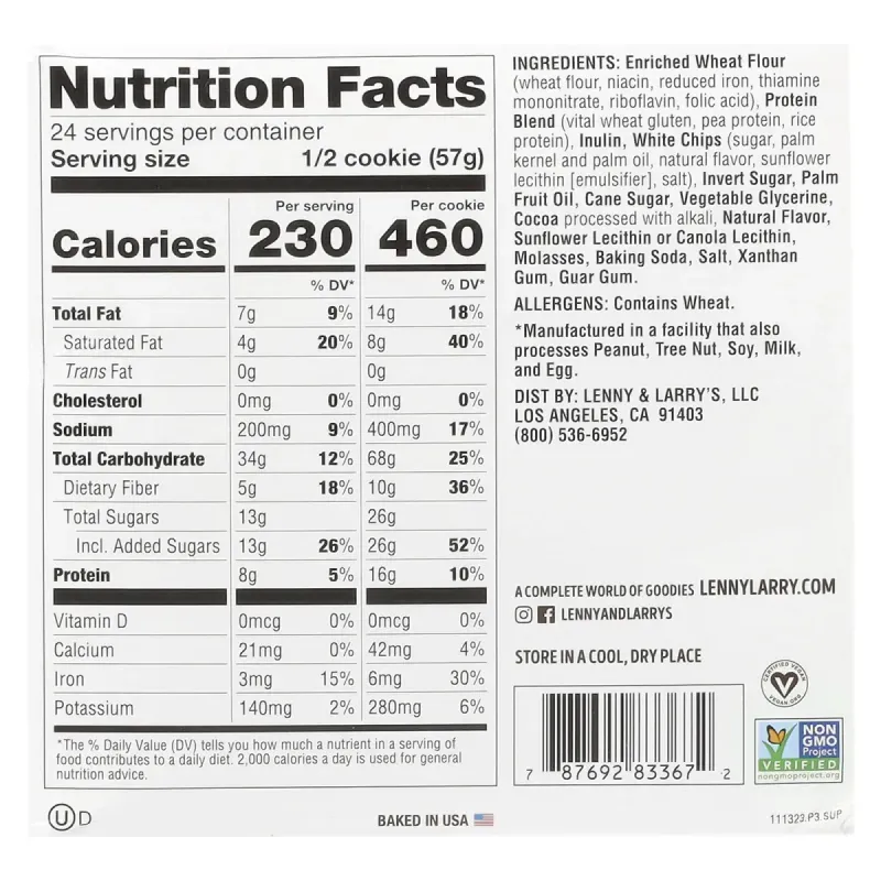 Lenny & Larry's, The Complete Cookie®, Choc-O-Mint, 12 Cookies, 4 oz (113 g) Each