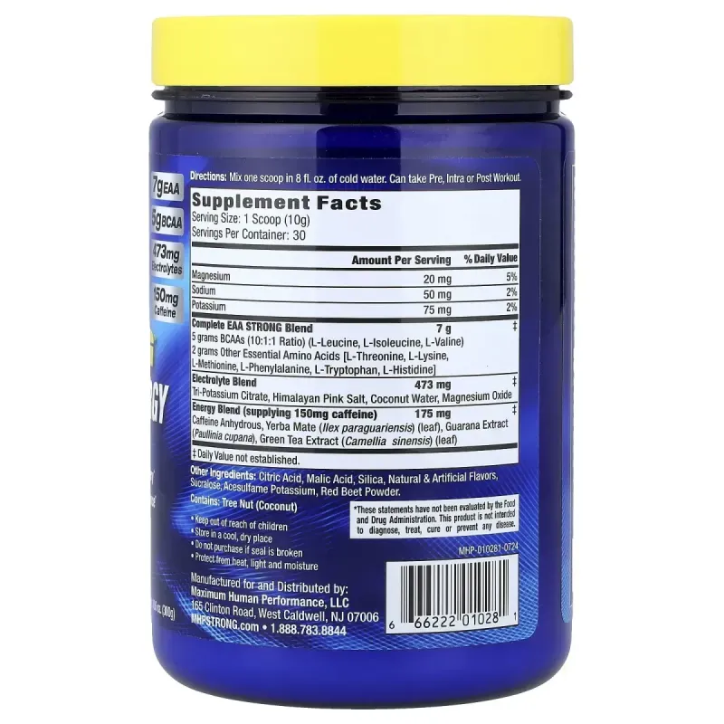 MHP, EAA Strong™ + Energy, Raspberry Lemonade, 10.6 oz (300 g)MHP, EAA Strong™ + Энергия