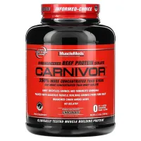 Carnivor, біоінженерних ізолят яловичого протеїну, шоколад, MuscleMeds, 4,5 фунта (2,0384 кг)