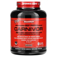Carnivor, біоінженерних ізолят яловичого протеїну, шоколад, MuscleMeds, 4,5 фунта (2,0384 кг)