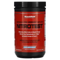 MuscleMeds, Nitrotest, андрогенний передтренувальний комплекс, блакитна малина, 474 г (16,72 унції)