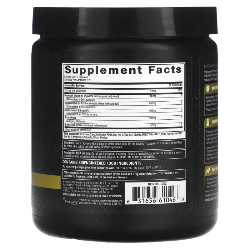 MuscleTech, AlphaTest®, 240 Capsules