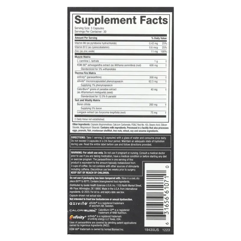 MuscleTech, AlphaTest™ Thermo XTR, 90 Capsules