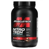 Сироватковий ізолят для нарощування сухої м'язової маси Muscletech (Nitro Tech Whey Isolate Lean Muscle Builder) 907 г зі смаком молочного шоколаду