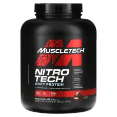 Muscletech, NitroTech, основной источник сывороточного изолята и пептидов, молочный шоколад, 4,00 фунта (1,81 кг)