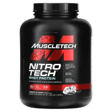 Сироватковий ізолят для нарощування сухої м'язової маси Muscletech (Nitro Tech Whey Isolate Lean Muscle Builder) 1.8 кг зі смаком печива і крему