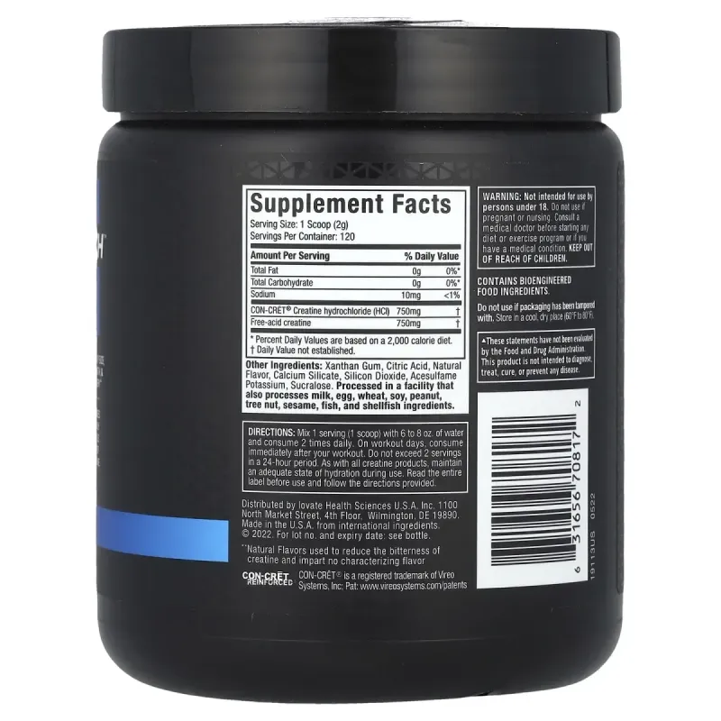 Creactor, без смакових добавок, Muscletech, 7,16 унцій (203 г)