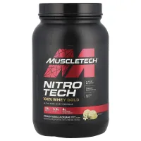 Nitro Tech, 100% золота сироватка, французькі ванільні вершки, Muscletech, 999 г (2,2 фунта)