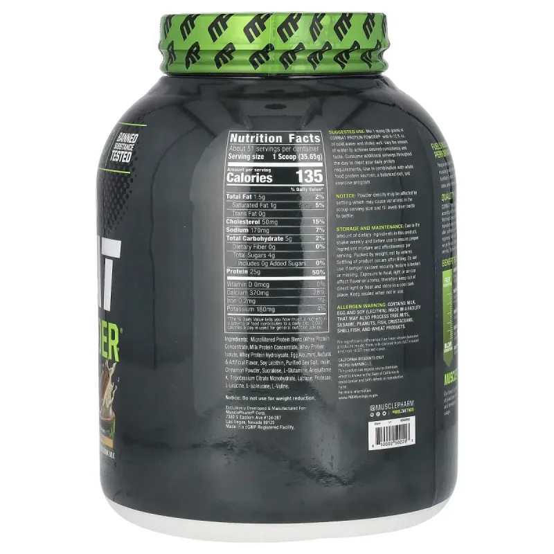 MusclePharm, Combat Protein Powder, Horchata, 4 lb (1.8 kg)