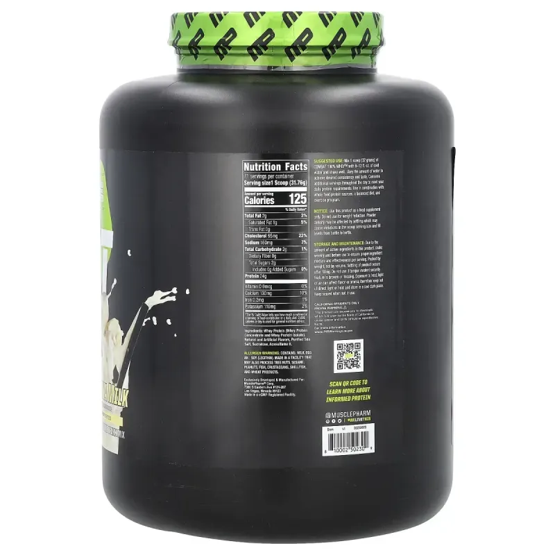 MusclePharm, Combat 100% Whey, Banana Milk, 5 lb (2.25 kg)