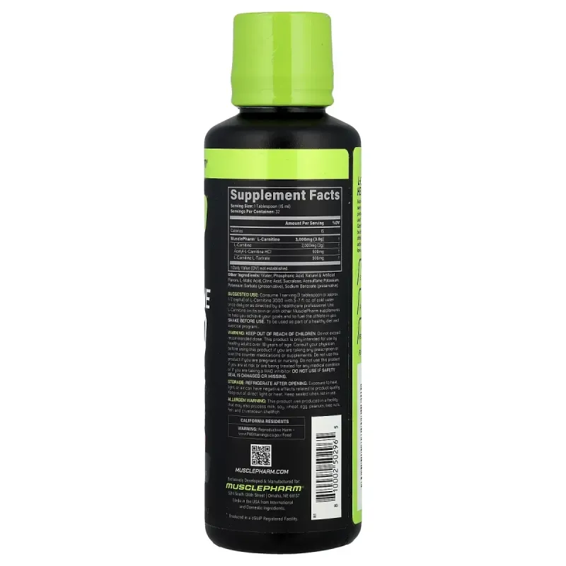 MusclePharm, Select L-Carnitine 3000, Sour Cherry , 16 fl oz (480 ml)MusclePharm Select L-карнитин