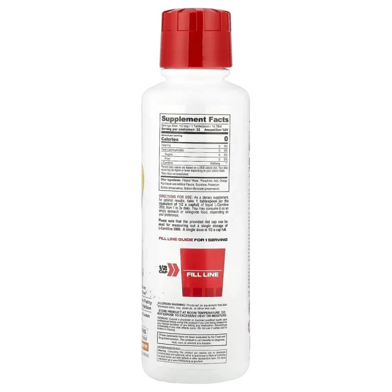 Metabolic Nutrition, L-Carnitine® 3500, Frozen Orange Pop, 16 fl oz (473 ml)Metabolic Nutrition L‑карнитин®