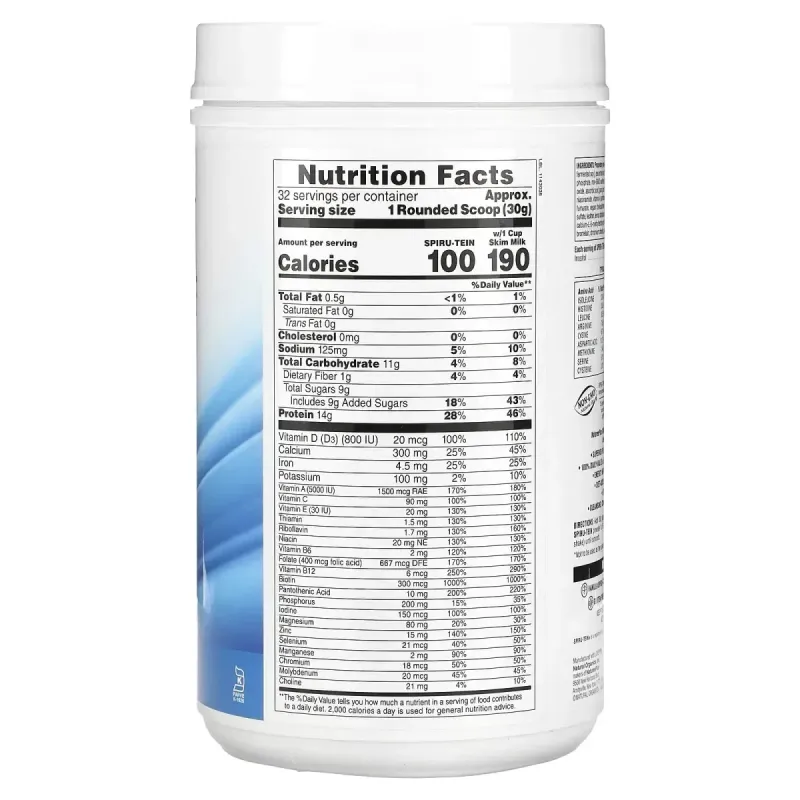 Spiru-Tein, енергетичний продукт з високим вмістом білка, зі смаком ванілі, Nature's Plus, 2,4 фунта (тисячі вісімдесят вісім г)
