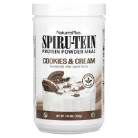 NaturesPlus, Spiru-Tein, протеїновий порошок, печиво та вершки, 525 г (1,15 фунта)