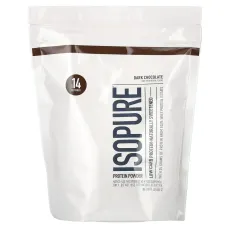 IsoPure Низкоуглеводный протеиновый порошок, черный шоколад, Nature's Best, 454 г