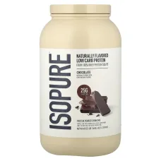 Isopure, протеиновый порошок с низким содержанием углеводов, со вкусом шоколада, 1,36 кг (3 фунта)