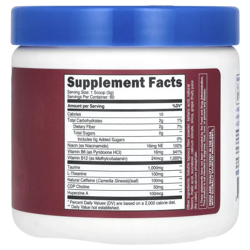 Nutricost, Energy, Clean Energy Powder, Grape, 10.7 oz (300 g)