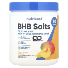 Nutricost, BHB Salts, goBHB®, Peach Mango, 8.9 oz (249 g)Nutricost — солі BHB, goBHB®