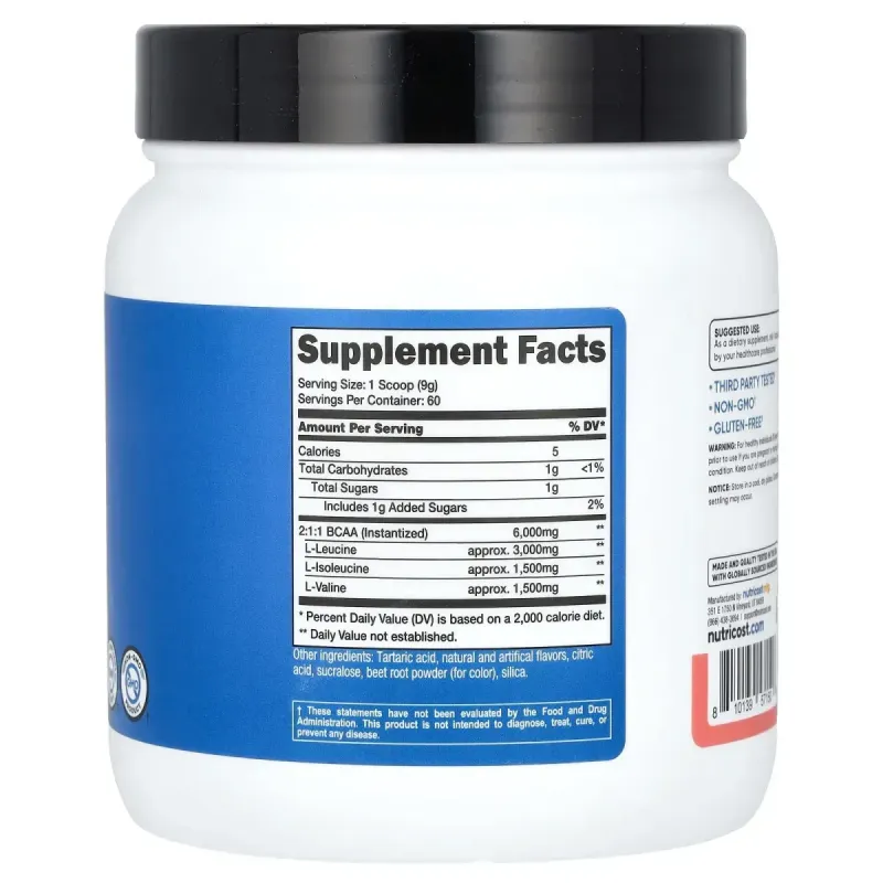 Nutricost, Performance, BCAA, кавун, 540 г (1,2 фунта)