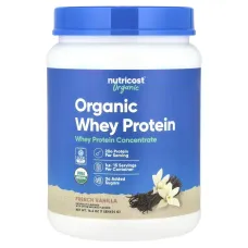 Nutricost, Organic Whey Protein, French Vanilla, 1 lb (454 g)