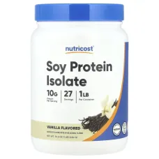Nutricost, Soy Protein Isolate, Vanilla, 1 lb (454 g)