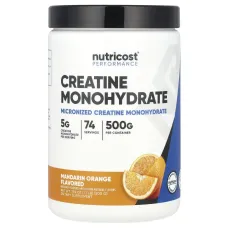 Nutricost, Performance, Creatine Monohydrate, Mandarin Orange, 1.1 lb (500 g)