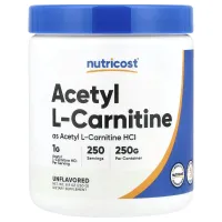 Nutricost, Acetyl L-Carnitine, Unflavored, 8.9 oz (250 g)Nutricost Ацетил-L-карнитин