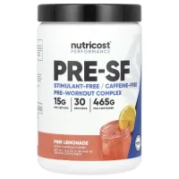 Nutricost, Performance, передтренувальний комплекс без стимуляторів, рожевий лимонад, 465 г (1 фунт)