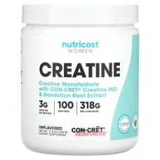 Nutricost, Women, Creatine, Unflavored, 11.2 oz (318 g)