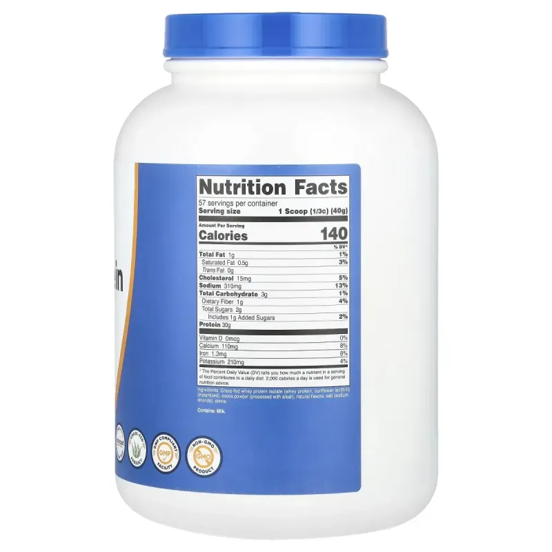 Nutricost, Grass-Fed Whey Protein Isolate, Milk Chocolate, 5 lb (2,268 g)