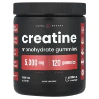 NutraChamps, Creatine Monohydrate Gummies, Watermelon, 120 Gummies (1,250 mg per Gummy)