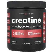 NutraChamps, Creatine Monohydrate Gummies, Watermelon, 120 Gummies (1,250 mg per Gummy)