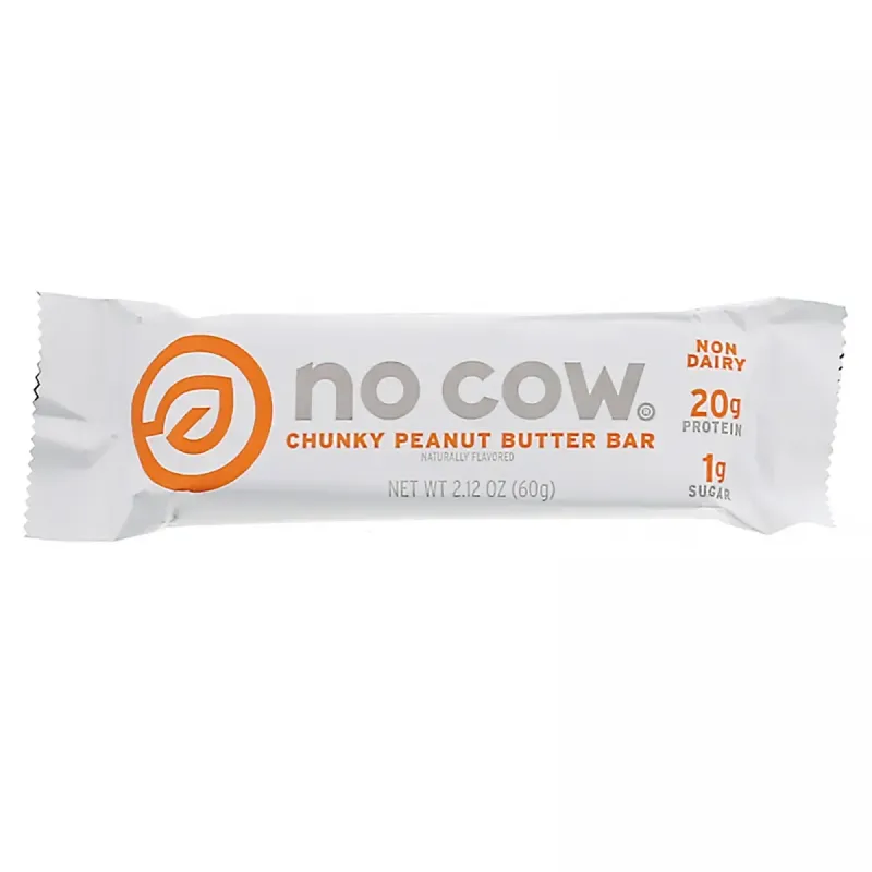 Протеїновий батончик, шматочки арахісової пасти, No Cow, 12 батончиків по 60 г (2,12 унції)