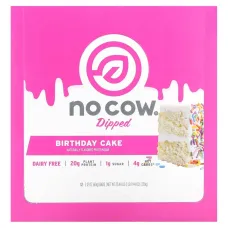 Протеїновий батончик, святковий торт, Protein Bar, Birthday Cake, No Cow, 12 батончиків по 60 г кожен