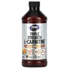 Карнитин жидкий цитрусовый Now Foods (L-Сarnitine) 3000 мг 473 мл