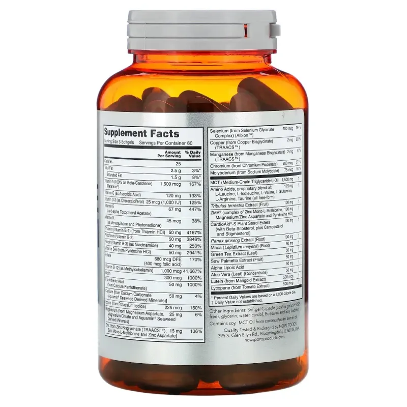 Мультивитамины для мужчин Now Foods (Men's Extreme MultiSports) 180 капсул