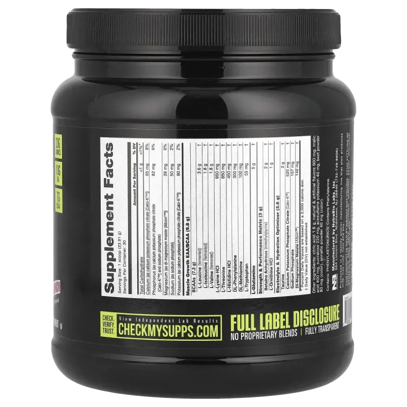 Аминокислотный комплекс для тренировок NutraBio Labs (Intra Blast Intra Workout Amino Fuel) 720 г со вкусом фруктового пунша