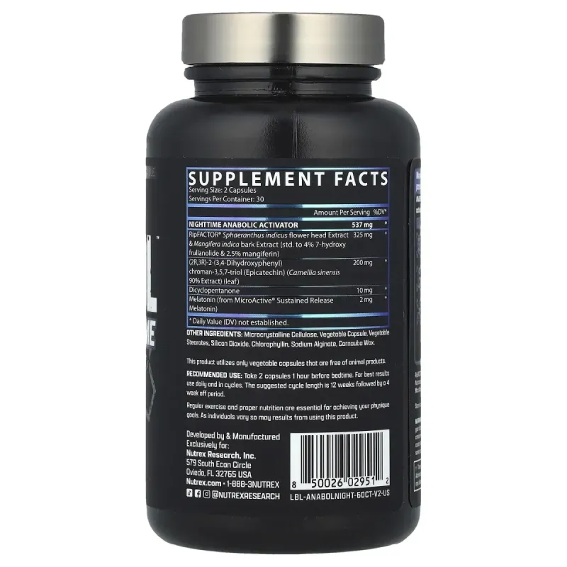 Nutrex Research, Anabol™ Nighttime, 60 Capsules