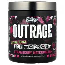 Nutrex Research, Outrage, Ultra Stim Pre Workout, Strawberry Watermelon, 7.77 oz (220.41 g)Nutrex Research Outrage — ультра-стимулюючий передтренувальний комплекс