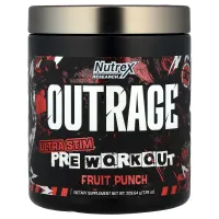 Nutrex Research, Outrage, Ultra Stim Pre Workout, Fruit Punch, 7.39 oz (209.64 g)Nutrex Research Outrage — ультра-стим передтренувальний комплекс