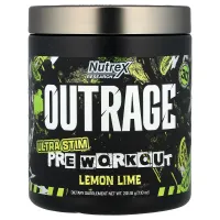 Nutrex Research, Outrage, Ultra Stim Pre Workout, Lemon Lime, 7.1 oz (201.18 g)Nutrex Research Outrage — ультра-стим предтренировочный комплекс