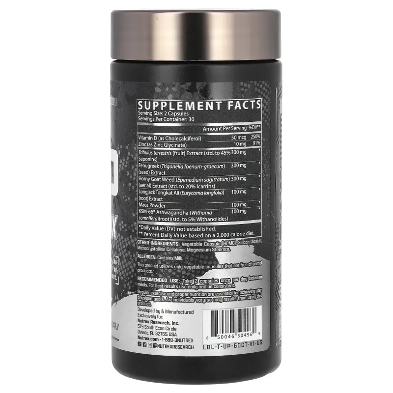 Nutrex Research, T-Up Max, 60 капсул