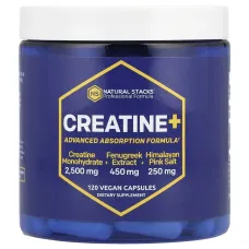 Natural Stacks, Creatine+, 120 Vegan Capsules